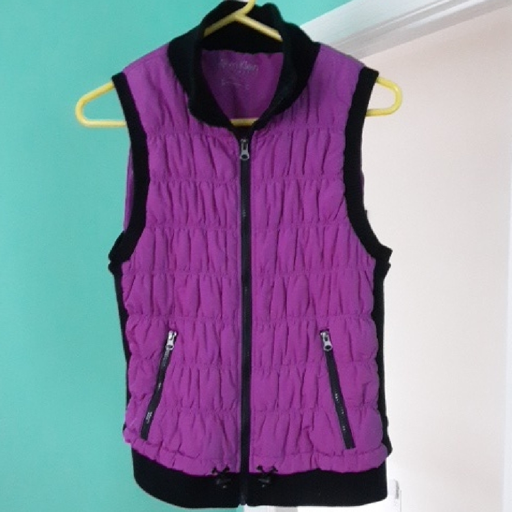 Calvin Klein Purple and Black Quilted Vest